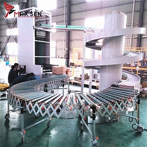 [Hot Item] 2021 Logistics Material Handling Conveyor Line System for Boxes Transportation Flexible Roller Conveyor