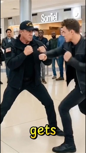 Barney Ross shows why you don't mess with a Navy SEAL in an airport! #barneyross #sylvesterstallone
