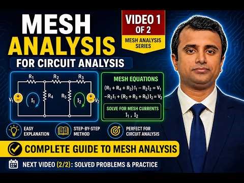 Mesh Analysis Made Easy | Step-by-Step Circuit Analysis Tutorial | Part 1