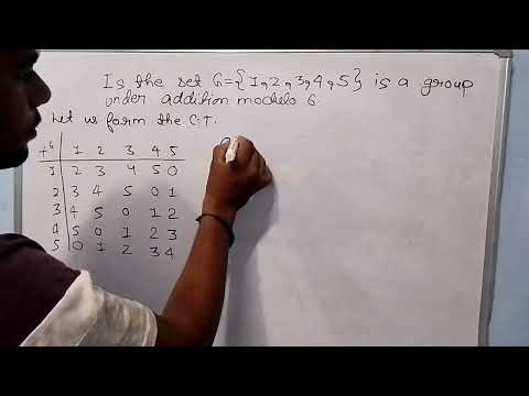Is the set G={1,2,3,4,5} is a group under addition modulo 6 | Group Theory