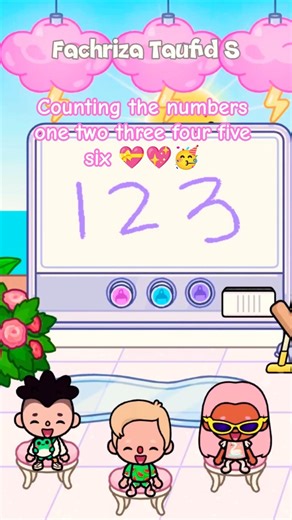 Counting the numbers one two three four five six 💝💖🥳 #tocaboca #funny #tocalifeworld #shorts