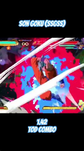 DBFZ 1.42 Son Goku (SSGSS)TOD Combo #dragonballfighterz #dbz #dbsuper #bandainamco