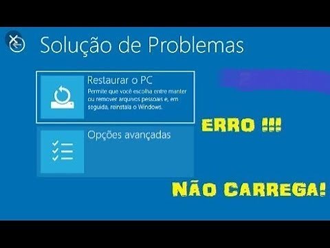 Windows 10 NAO INICIA !!! FALHA RESOLVIDO !!!