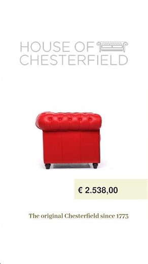 The iconic red leather Chesterfield sofa now with a 12-year...