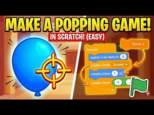 How to Make a Balloon Pop Game in Scratch (Beginner Tutorial) #scratchballoonpopgame