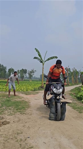 He lifted the car between his legs.