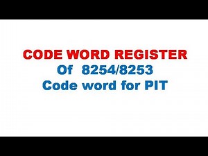 U3 L11.3 | Code word register of 8254 | Code word format of 8254 | PIT