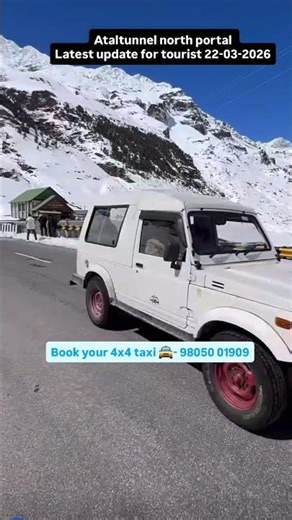 Ataltunnel north portal latest update for tourist #manali #snow #himalayansnow