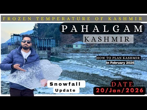 Srinagar to Pahalgam Journey | Frozen Lake & Snow Update