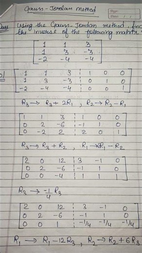 INVERSE OF A MATRIX USING GAUSS JORDEN METHOD BMTE144 #ignou #IGNOUEXAM