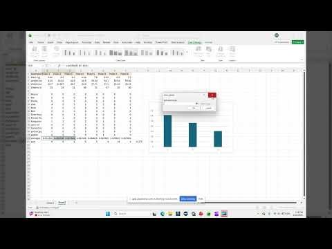 Calculating Averages, standard deviation, and Creating Bar Graphs Excel 365