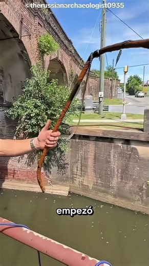 He threw a magnet into the water… and what came out of the canal in Germany is incredible 😳🧲 #shorts