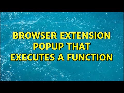 Browser extension popup that executes a function