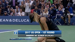 She's back and ready for Grand Slam tennis! Maria Sharapova shocks Halep in blockbuster US Open return!! | Tennis Channel