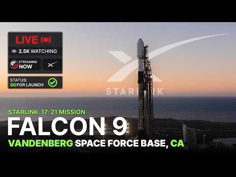 🔴 LIVE: SpaceX Launches Starlink Satellites from Vandenberg SLC-4E | Falcon 9 Booster Landing