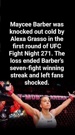 Maycee Barber Suffers Brutal Knockout#MayceeBarber #UFC #MMA #Knockout #FightNight
