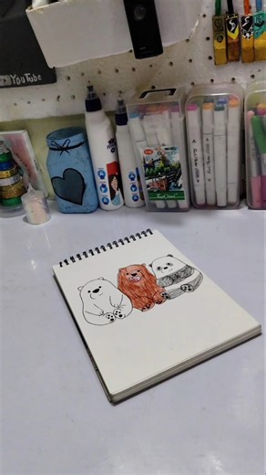 colouring in we bare bears #drawing #drawingguide #drawing #drawingtutorial #painting #drawingguide