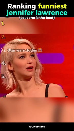 Top 5 Funniest Jennifer Lawrence Moments RANKED! 🎤🤣 #shorts