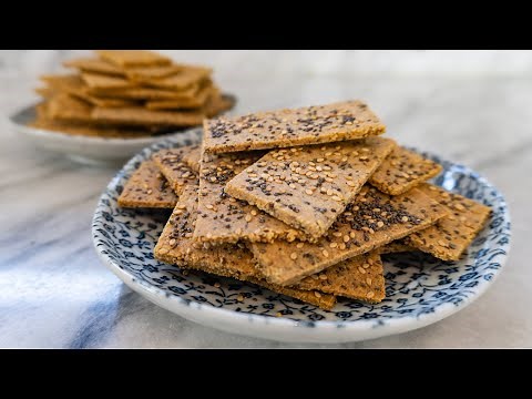 Almond Flax Crackers Recipe (Grain-Free & Vegan) | Gluten Free Crackers