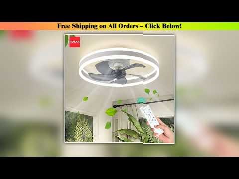 Simple Smart Ceiling Fan with Light Remote Control LED Dimming 6 Levels Wind Speed Ceiling Lamp