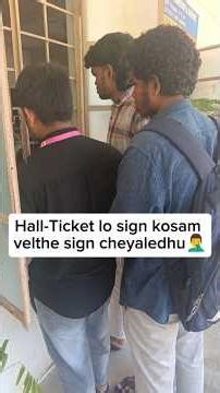 || Hall-Ticket lo signature cheyaledhu😮😮 || #funny #comedy #viral #trending #hallticket #shorts