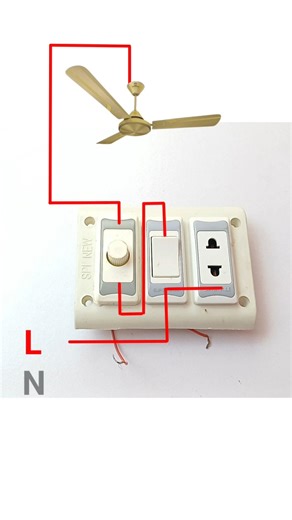 1 Switch 1 Socket 1 Fan Regulator #shorts #electrical #ewiring