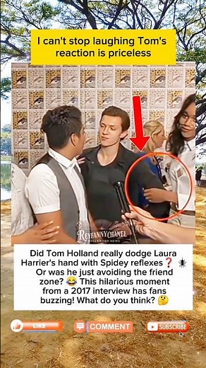 Tom Holland Dodged Laura Harrier's Hand with Real Spider-Man Reflexes😂