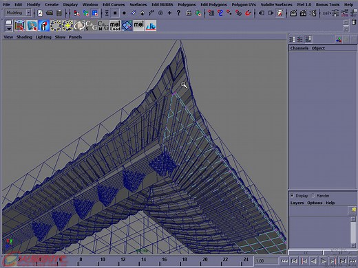 maya古风建筑建模教程03