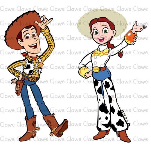 Toy Story Jessie & Woody Cartoon Clipart PNG Bundle (digital Download) - Etsy UK