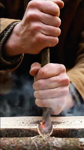 Making Fire Without Talking#PrimitiveFire#FireMaking#SilentSurvival#ASMRSurvival#Bushcraft