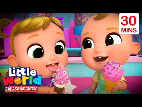 Lezatnya Makan Es Krim | Little World Bahasa Indonesia | Kartun dan Lagu Anak