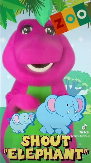 Every time Barney says “Elephant”, you shout “Elephant” after him! 🐘 #shorts