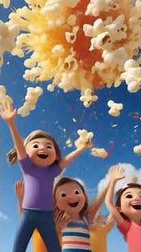 Pop! Pop! Popcorn 🍿 | Nursery Rhyme & Popcorn Poem for Kids | Snack Time Song