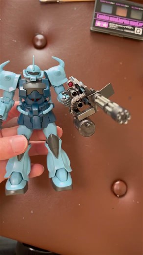 まずは武装から。グフカスタム。筆塗りは良い味が出るからやめらんねぇ #gundam #gunpla #ガンプラ #ガンダム #bandai