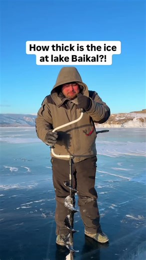 🤯 WAIT FOR IT!!! Enjoy the sound of ice at -35C Lake Baikal #ice #lakebaikal #asmr #baikal #siberia