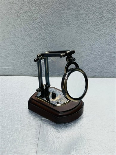 Vintage Brass Magnifying Glass Stand – Adjustable Antique Style Desk Magnifier – Retro Office Decor - Etsy