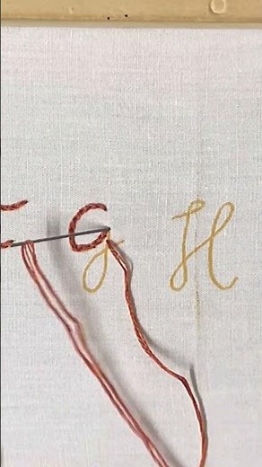Alphabet embroidery - “G”/DIY splitback stitch lettering tutorial/Best embroidery stitch for letters