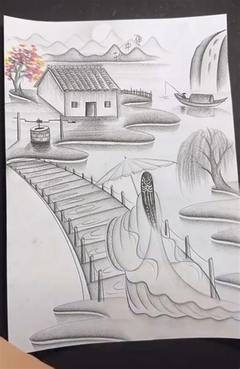 21K views · 413 reactions | How to easily draw a beautiful scenery by pencil sketch #pencildrawing #draw #scenery #drawing #sketch | SSR Art's | Facebook