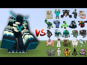 Mutant Warden vs All Mutant Mobs in Minecraft Mob Battle