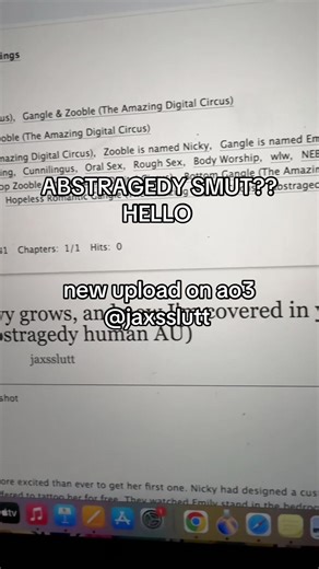 been a while since I wrote #abstragedy “my house of stone, your ivy grows, and now I’m covered in you” (TADC abstragedy human AU) #ao3 #theamazingdigitalcircus #tadc #smut