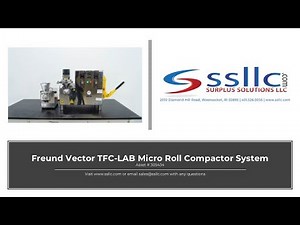 Freund Vector TFC-LAB Micro Roll Compactor System