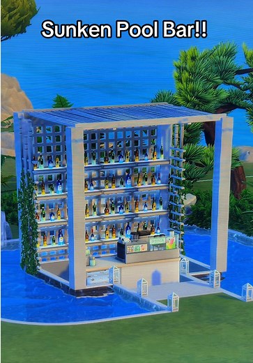 Sunken Pool Bar!! The Sims 4 #sims4tipsandtricks #sims4hacks #sims4tutorial #thesims4tips #foryoupage