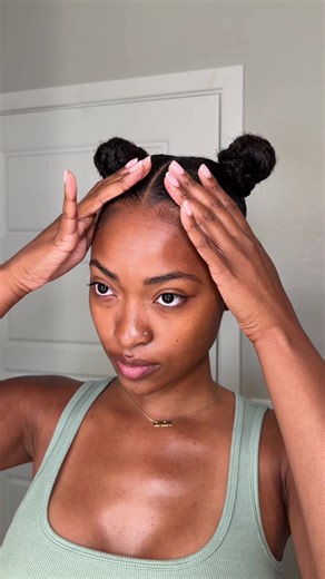 Cute & Easy 2 Mini Buns Hairstyle