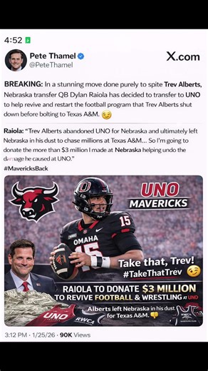 BREAKING: Former Husker QB reportedly transferring to UNO to revive football… Only one small problem… UNO doesn’t even have football anymore 😭 Internet undefeated. Photoshop wild. Rumor mill in off season transfer portal form. Somebody check on DR🙏 #FakeNewsSports #HuskerHumor #CollegeFootballParody #UNO #HUSKERS