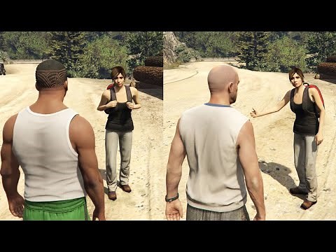 GTA 5 - Giving A Ride To Ursula As Trevor & Franklin (All Conversations)