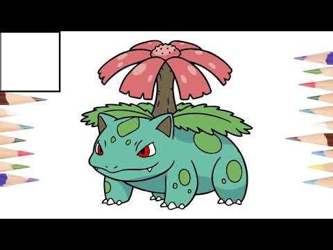Como dibujar un VENUSAUR de forma fácil / How to draw a VENUSAUR easy way