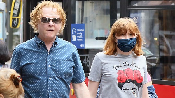 Simply Red's Mick Hucknall snapped with rarely-seen teenage daughter Romy