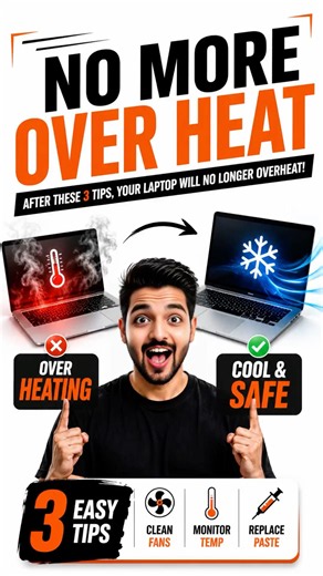 Laptop Heating Problem Solution in 1 Min🔥 No More Overheating #pctips