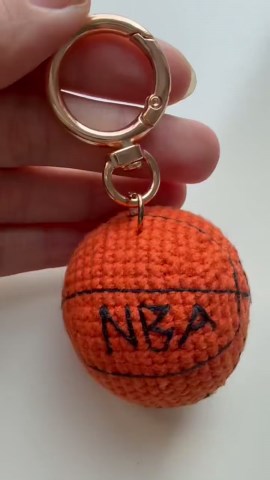 Crochet Basketball Keychain, NBA Fan Bag Charm, Sports Accessory, Backpack Clip - Etsy