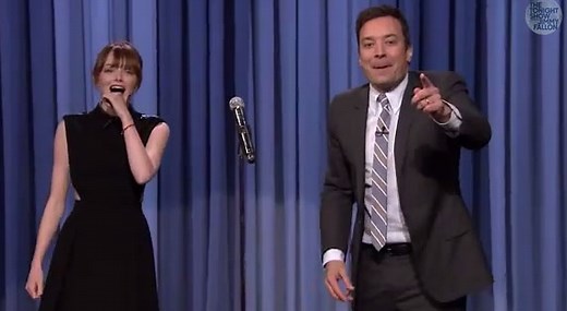 Emma Stone Takes on Jimmy Fallon in Lip Sync Battle (Video)